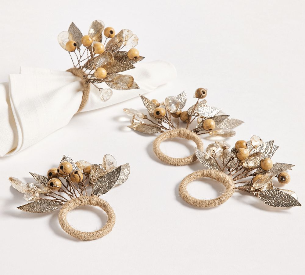 Rustic Leaf Napkin Rings Made in Vietnam Eco-friendly material for home and tableware decoration Wholesale 2