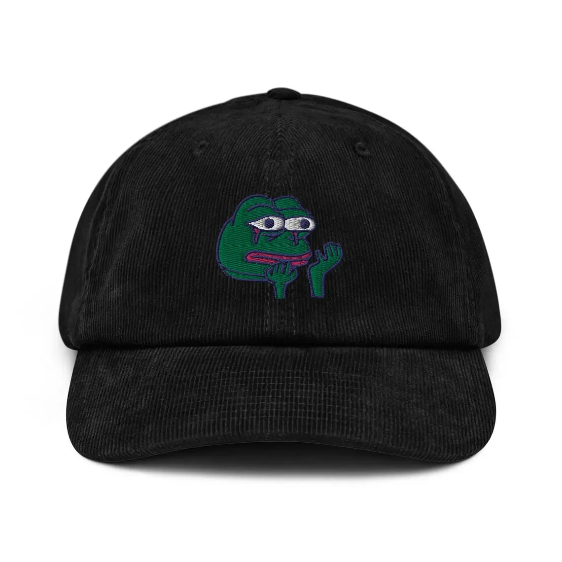Sad Frog Pepe Frog in Various Colours 6-Panel High Quality Low Profile Velvet Fabric Baseball Cap From Vietnam Supplier 3