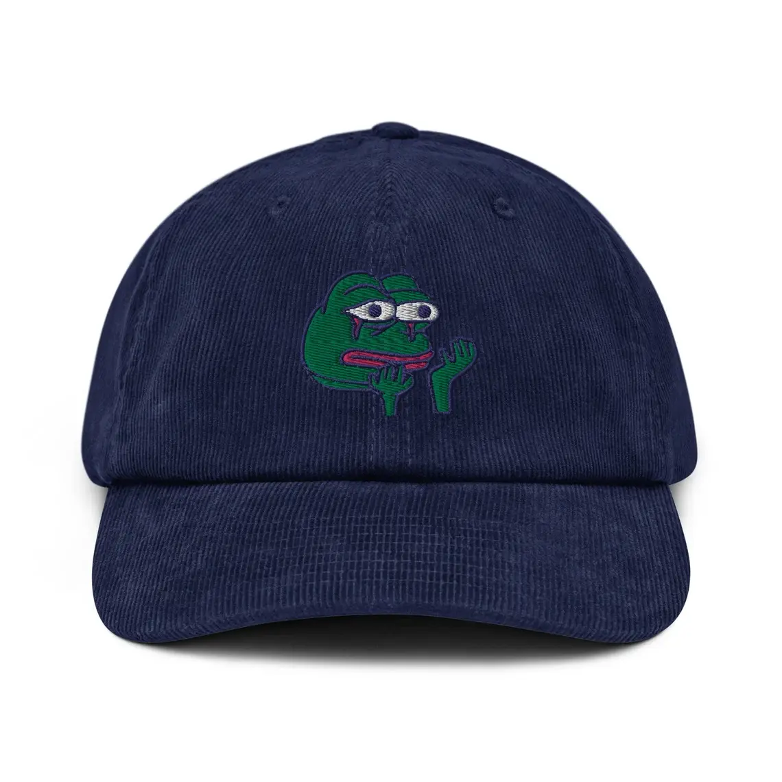 Sad Frog Pepe Frog in Various Colours 6-Panel High Quality Low Profile Velvet Fabric Baseball Cap From Vietnam Supplier 2
