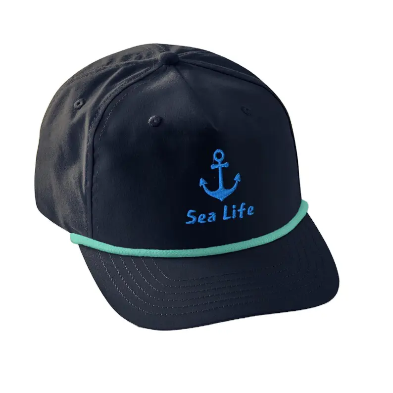 Sea Life Embroidered Snapback Hat Custom Vietnam Made Pre Curved Caps With Rope Gorras For Men Women Casual Outdoor Promotion L1 2