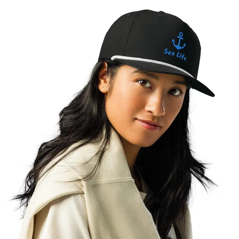 Sea Life Embroidered Snapback Hat Custom Vietnam Made Pre Curved Caps With Rope Gorras For Men Women Casual Outdoor Promotion L1 6