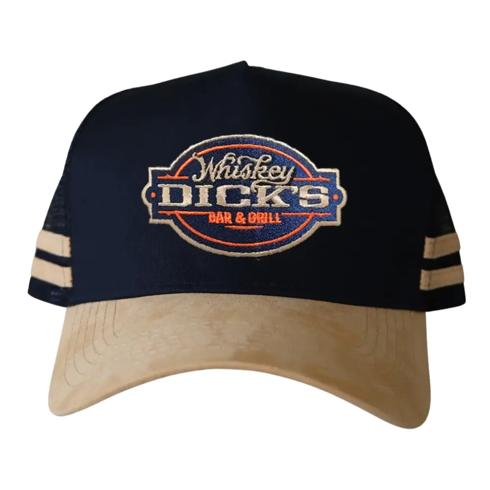 Side Stripes Trucker Hat 5 Panel Embroidery Logo Patch Beige/Pink Black Snapback Single Row Buckle Australian Styles Unisex OEM 2