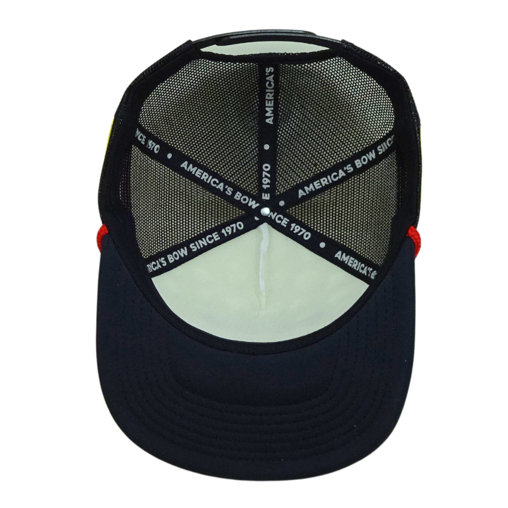 Side Stripes Trucker Hats Australia Caps Gorras 5 Panel Embroidery/Woven Patches Rope on Brim Contrast Color Printed Inner Tapes 6