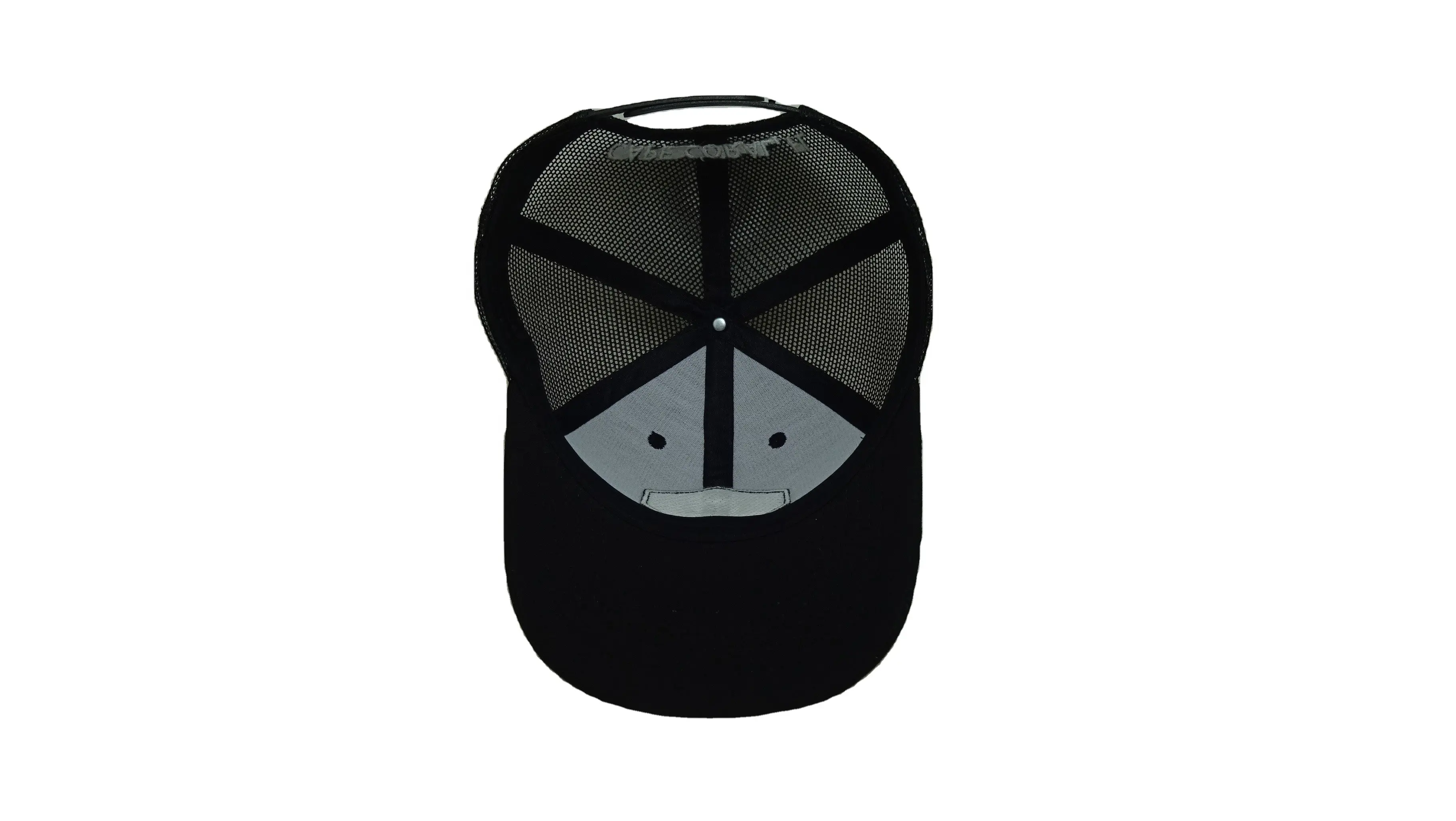 Slight Curvel Brim Trucker Hats Black Gorras Snapback Hats Embroidery Patch Logo Made in a Vietnam Factory Trucker Hat 5