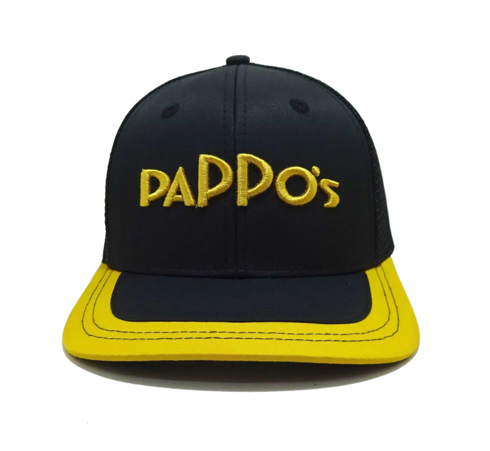 Small MOQ Wholesale Trucker Hat High Quality 3D Embroidery Black/Yellow Color Polyester Fabric Snapback Cap in Vietnam Factory 2