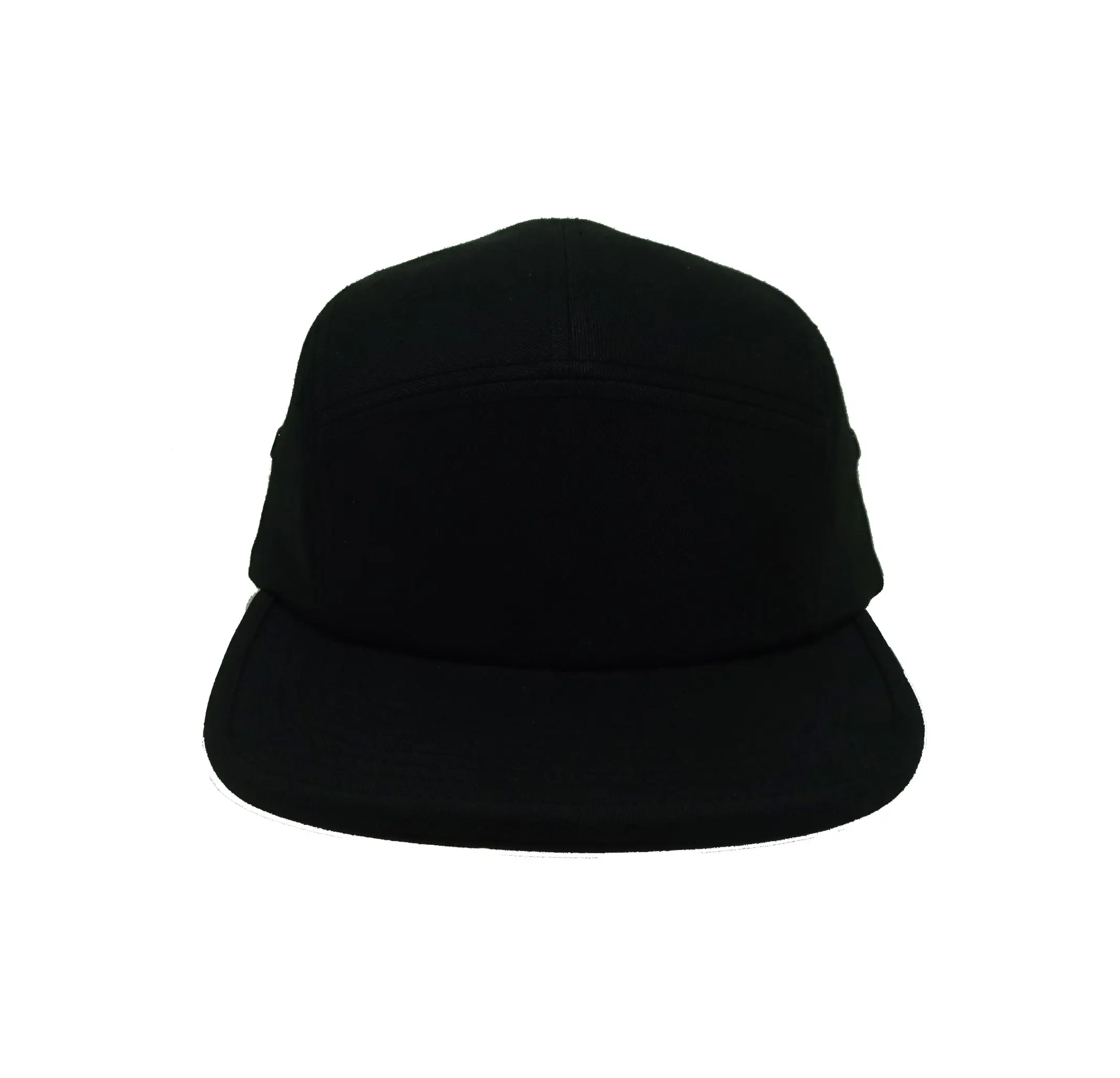 Snapback Cap for Men 5 Panels Black Color High Quality Low Profile Flat Brim Snapback Cap in Vietnam Factory 1