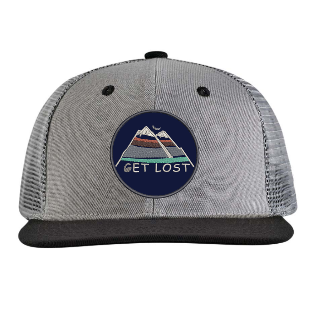 Snapback Trucker Hats 6 Panel Embroidered Patches Gorras Flat Brim Structured Caps Breathable Mesh Adjustable Single Row Buckle 2
