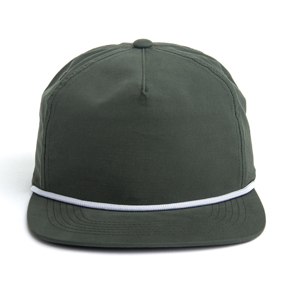 Snapback With Rope Hats 5 Panel Embroidery Logo Animal Pattern Dark Green/White Flat Brim Plastic Single Row Buckle High Quality 3