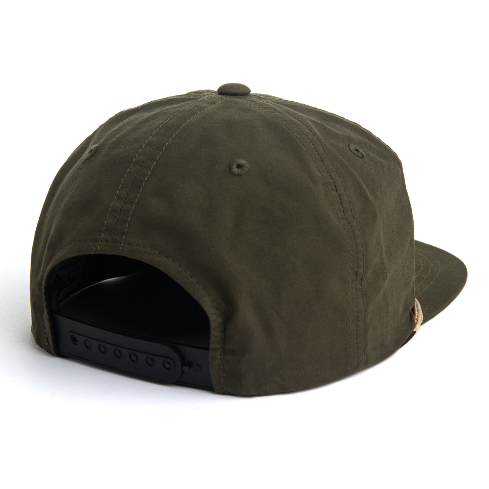 Snapback With Rope Hats 5 Panel Flat Brim Unstructured Embroidered Logo Single Row Buckle Snapback Closure Contrast Color Unisex 6