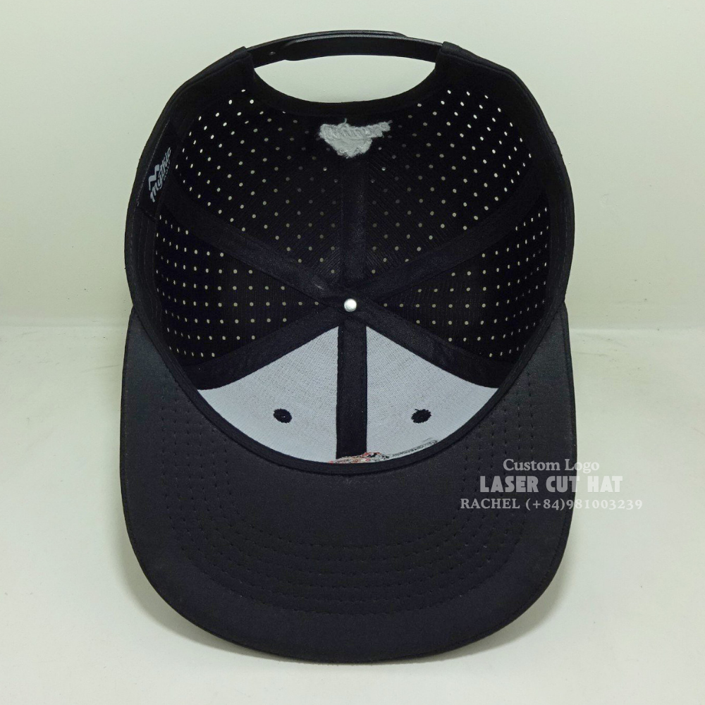 Special Snapback Caps Laser Cut Hole Perforated Embroidered Logo On Front Structured Hats Private Label On Sweatband OEM Vietnam 6