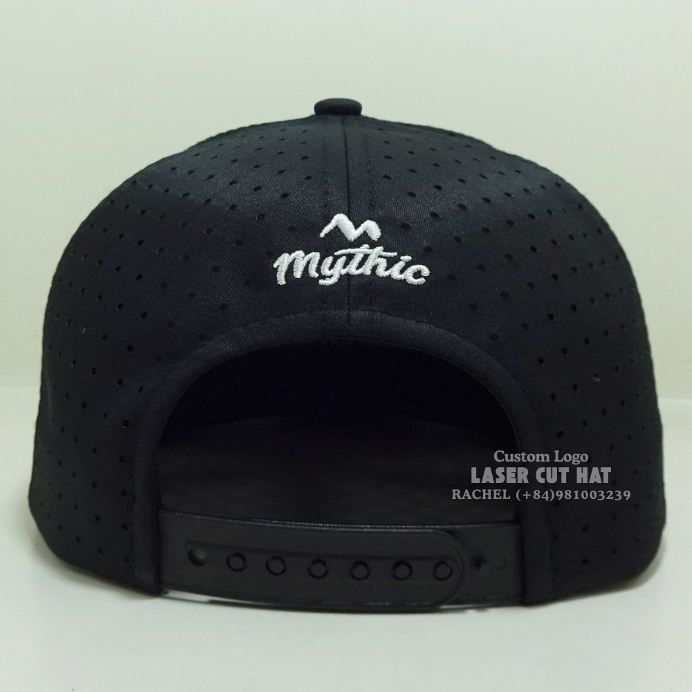 Special Snapback Caps Laser Cut Hole Perforated Embroidered Logo On Front Structured Hats Private Label On Sweatband OEM Vietnam 7