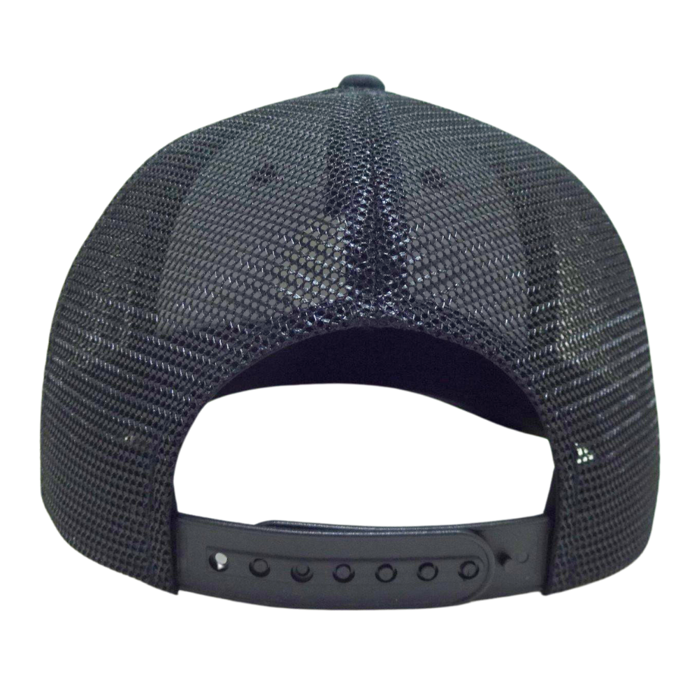Specially Camo Trucker Rubber Logo Patch Hat 6 Panel Structured Flat Brim With Contrast Stitching Thread Inner Printed Seam Tape 7