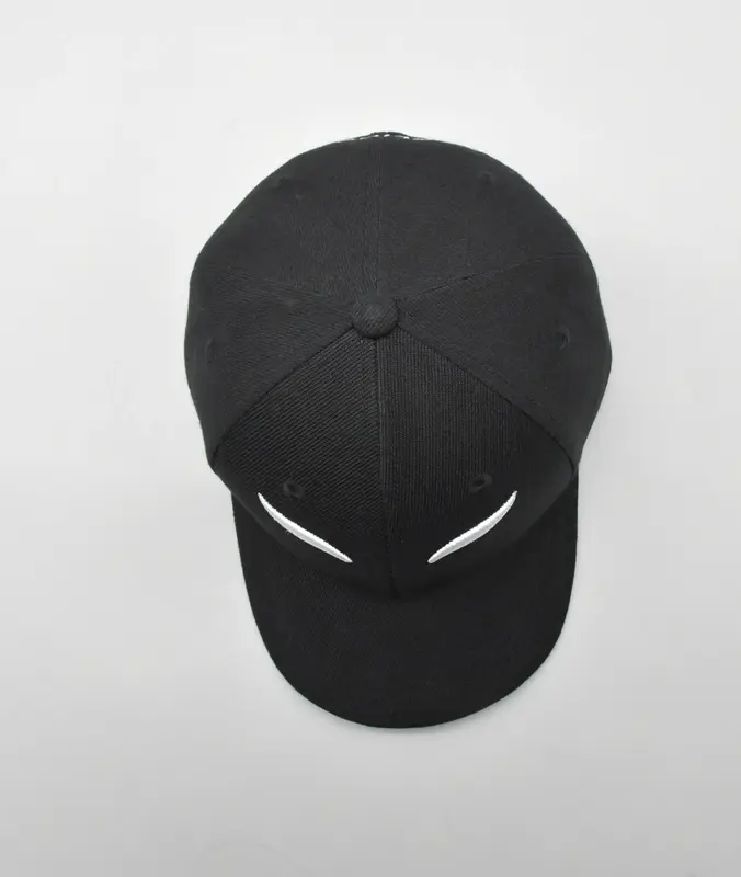 Sport Fashion 6-Panel Curved Brim 3D Embroidery High Quality Black Color Medium Profile Cotton/Polyester Fabric Baseball Cap 5
