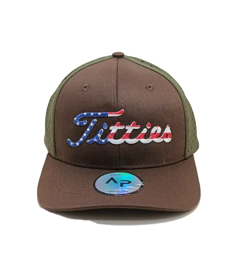 Sport Hats Promotional Event Brand Laser Cut Holes Cotton Baseball Caps with Embroidery Logo and Printing Flag Logo 2