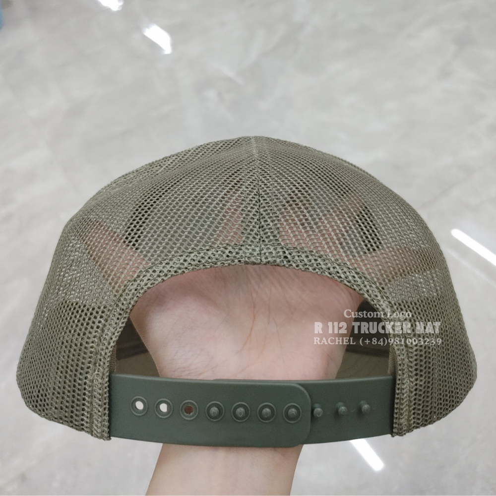 Sports Gorras Trucker Hats R 112 FT Premium Mesh Beige Mossy Green Structured Caps For Brand New Collections Vietnam Headwear 4