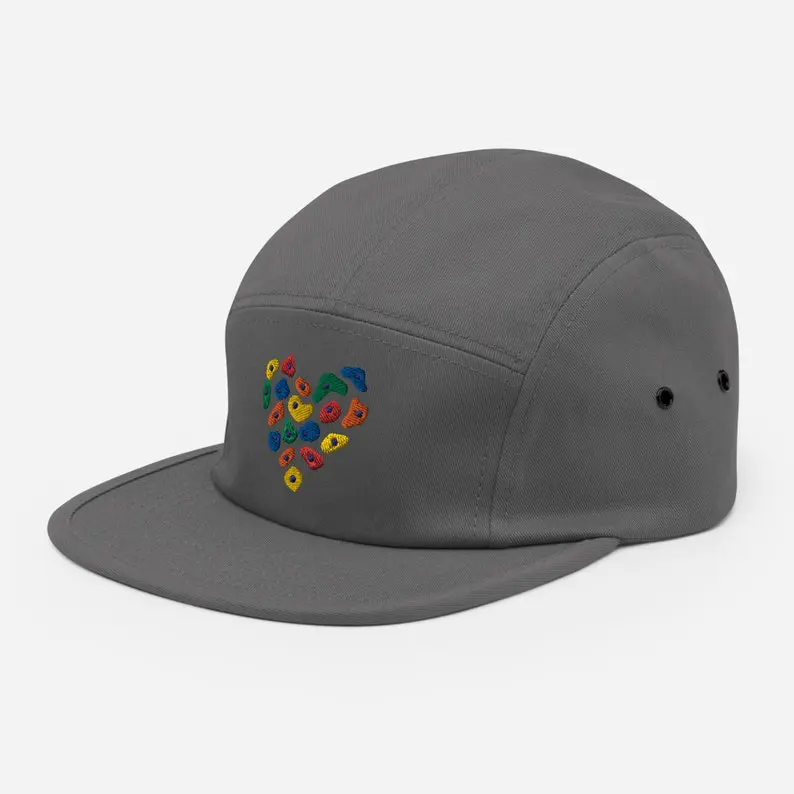 Sporty Streetwear 5 Panel Camper Cap Vietnam Made Custom Embroidered Breathable Hat For Climbing Casual Unisex Use Promotion L01 2