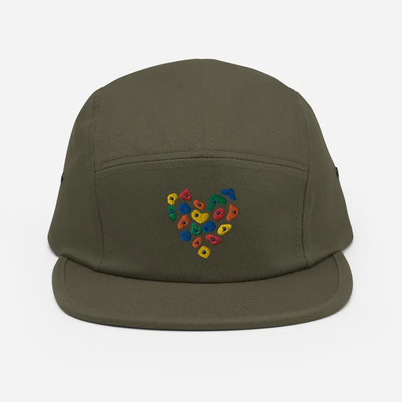 Sporty Streetwear 5 Panel Camper Cap Vietnam Made Custom Embroidered Breathable Hat For Climbing Casual Unisex Use Promotion L01 5