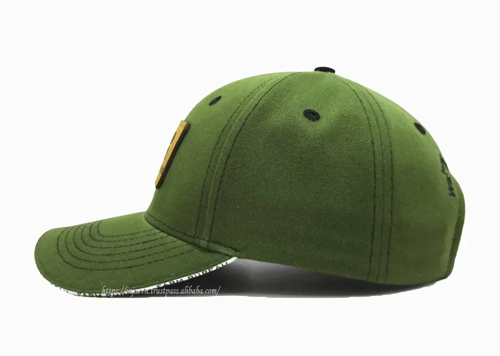 Sporty Style Unisex 6-Panel Curved Brim High Quality Green Color 65% Cotton and 35% Polyester Baseball Cap From Vietnam Supplier 2