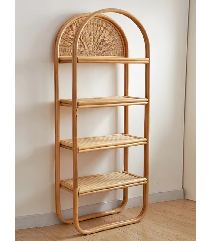 Standing rattan bookshelf Made In Vietnam Eco-friendly material used for Home decoration Storage shelf Wholesale 2