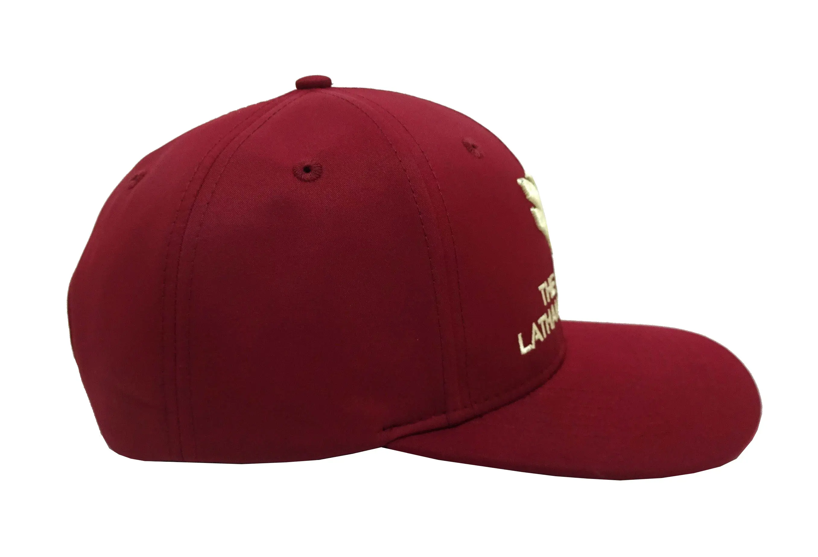 Structured 2D Embroidery Adjustable 6 Eyelets 6-Panel Curved Brim High Quality Medium Profile Unisex Baseball Caps 3