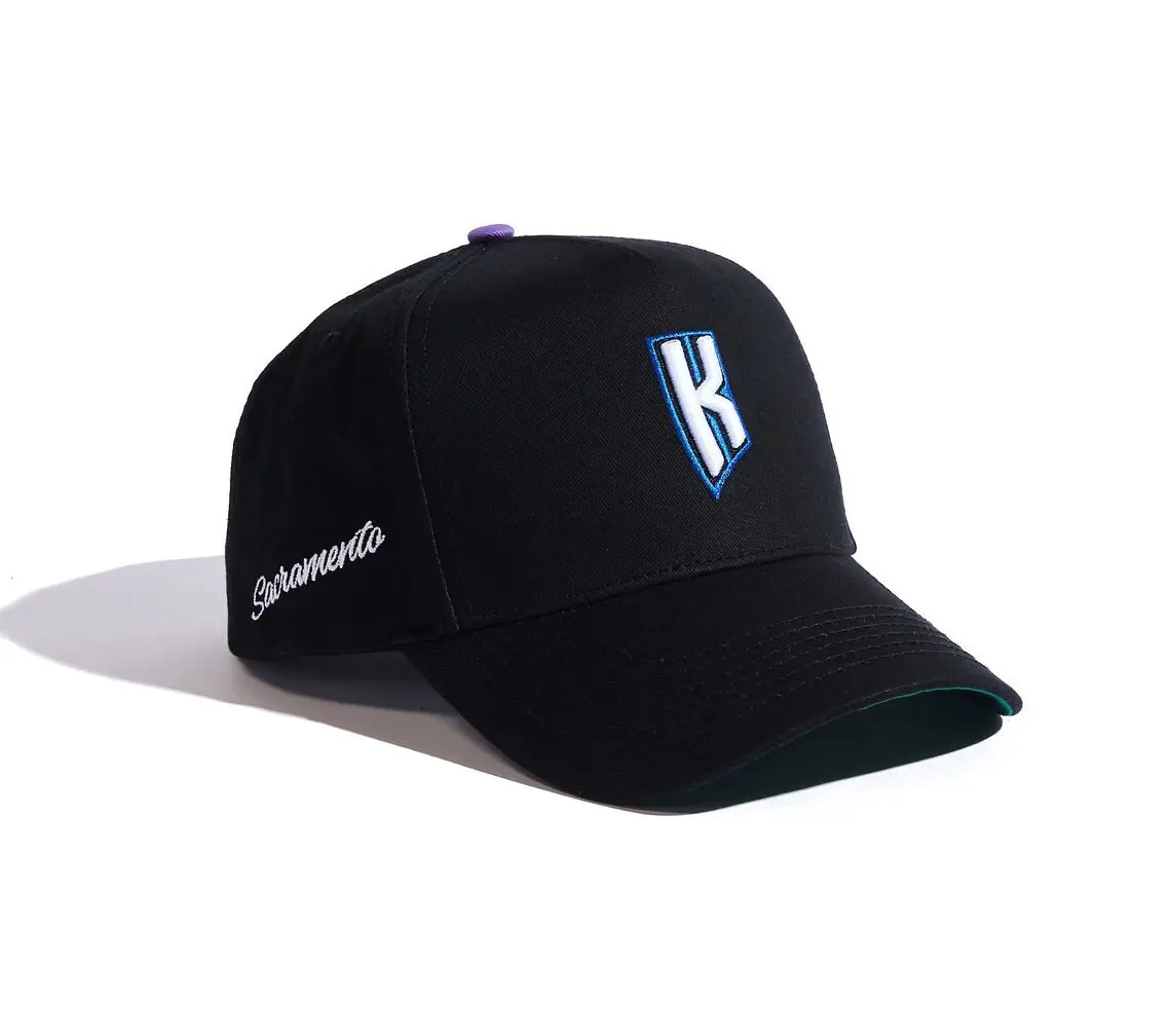 Structured 5 Panels Baseball Cap Custom Logo Wholesale Products Curved Brim High Quality Black Color Medium Profile Baseball Cap 2