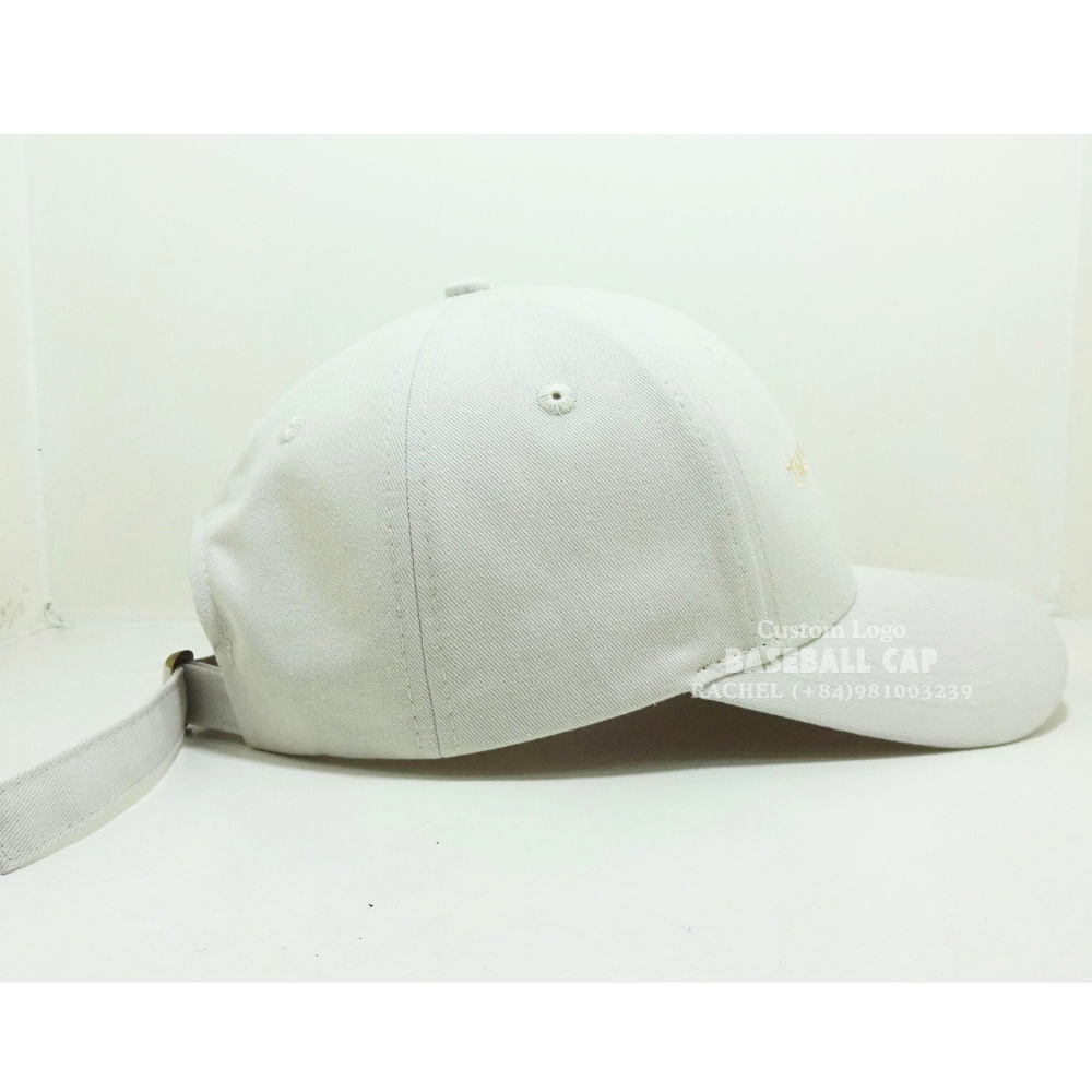 Structured Baseball Caps 6 Panels Curved Brim Slide Metal Buckle Closure Curved Brim Solid Color European Styles Cycling Vietnam 4