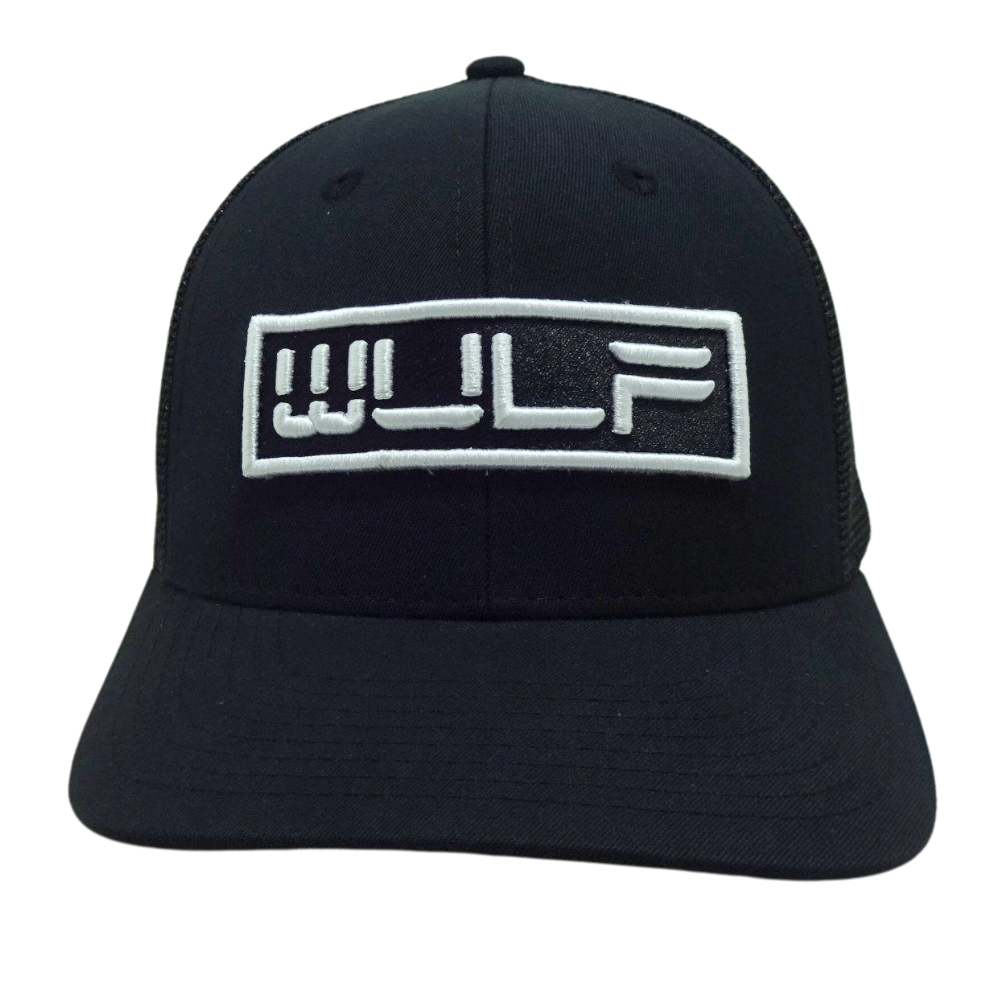 Structured Black Trucker 6 Panel 3D Embroidered Logo and Rubber Logo on Left Side Single Breasted Buckle for Your Own Brand OEM 2