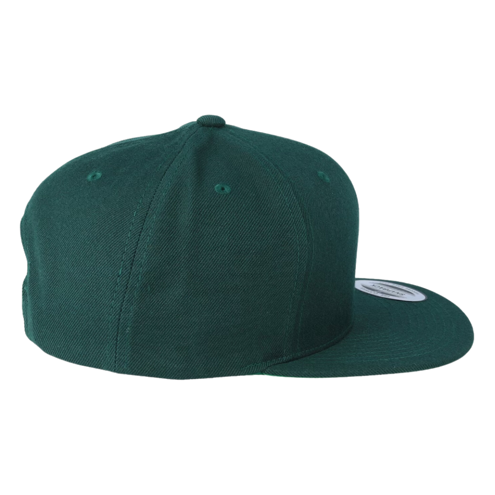 Structured Classic Snapback Different Under Brim Color 6 Panel Embroidery/Woven Logo Patch Front Left Side Custom Label Inside 5