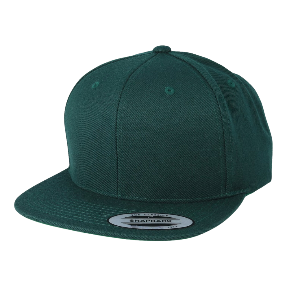 Structured Classic Snapback Different Under Brim Color 6 Panel Embroidery/Woven Logo Patch Front Left Side Custom Label Inside 3