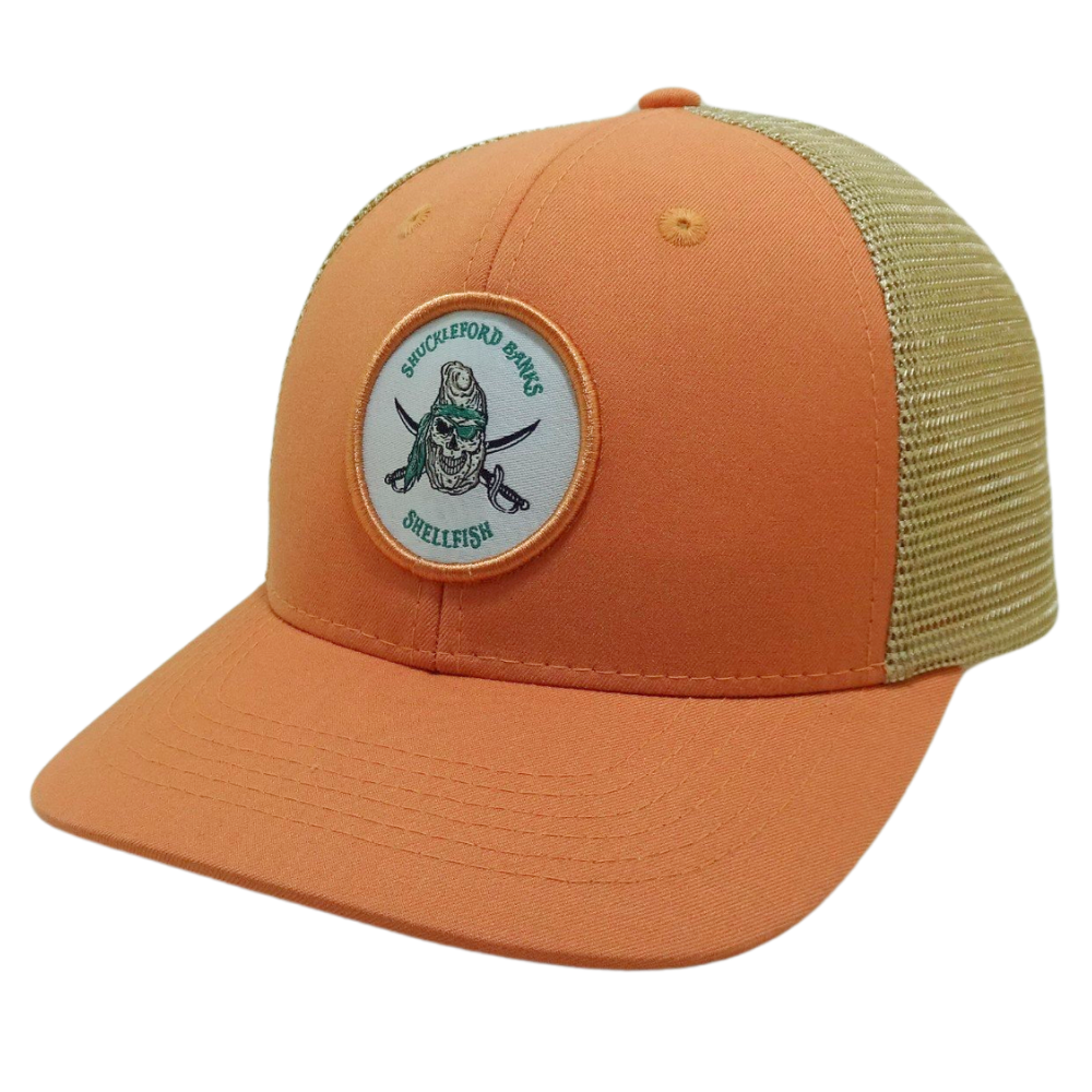 Structured Trucker Hat 6 Panel Cartoon Pattern Flat Brim Plastic Single Breasted Buckle High Quality Wholesale for Men Women OEM 3