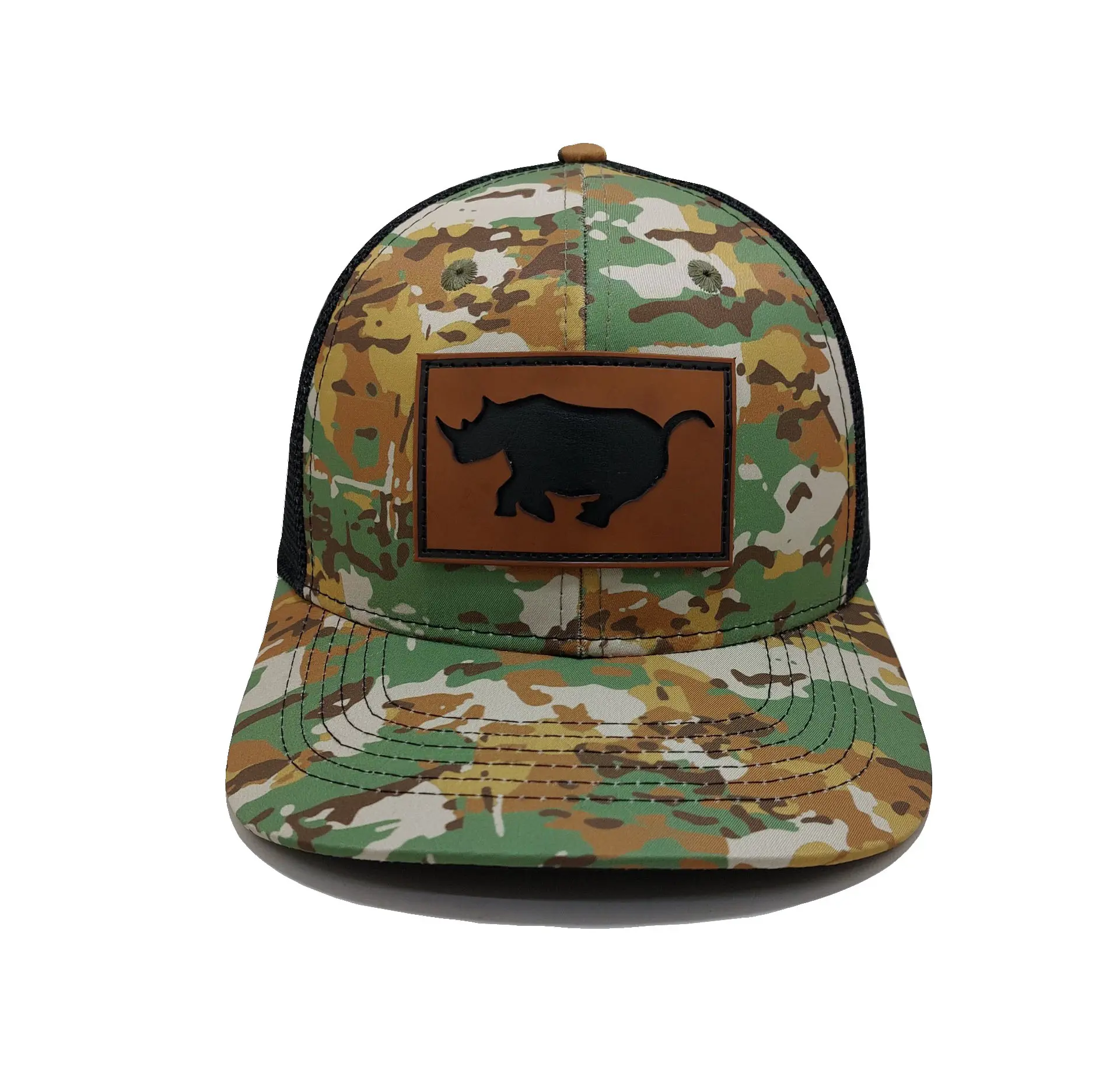Sublimated Camouflage Snapback Caps Custom Printing Camo Promotional Hat Sport Dad Cap Leather Logo  112 Trucker Hats 1