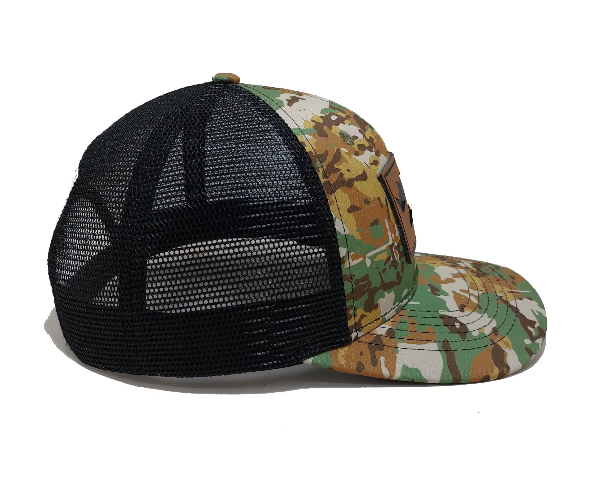 Sublimated Camouflage Snapback Caps Custom Printing Camo Promotional Hat Sport Dad Cap Leather Logo  112 Trucker Hats 4
