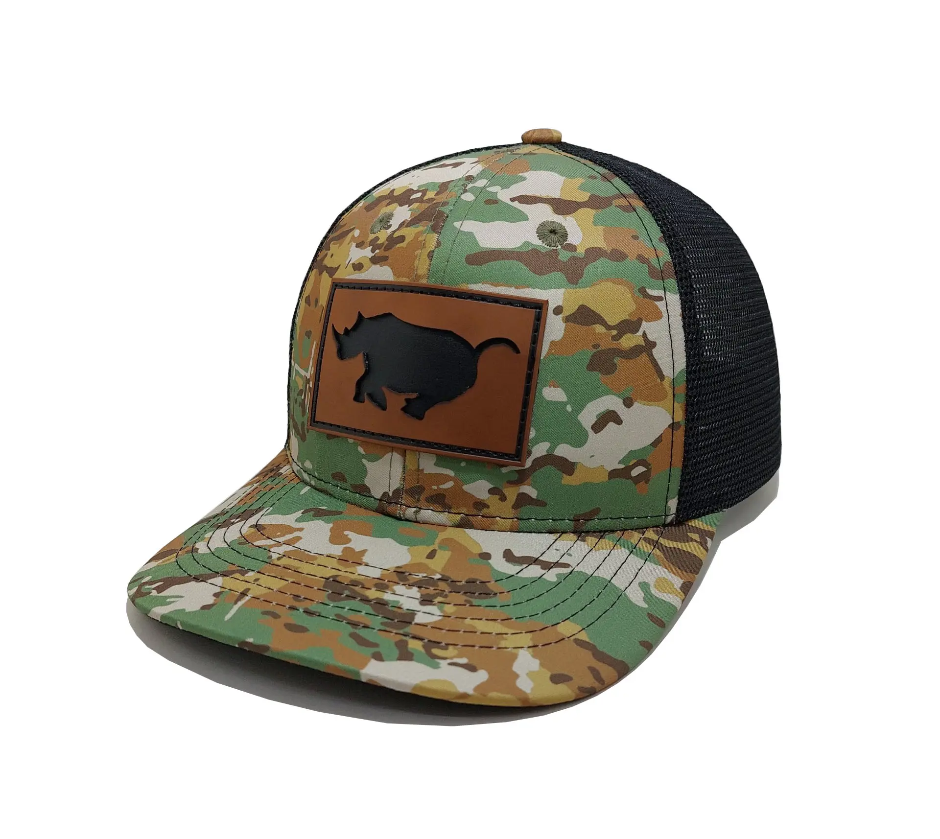 Sublimated Camouflage Snapback Caps Custom Printing Camo Promotional Hat Sport Dad Cap Leather Logo  112 Trucker Hats 2
