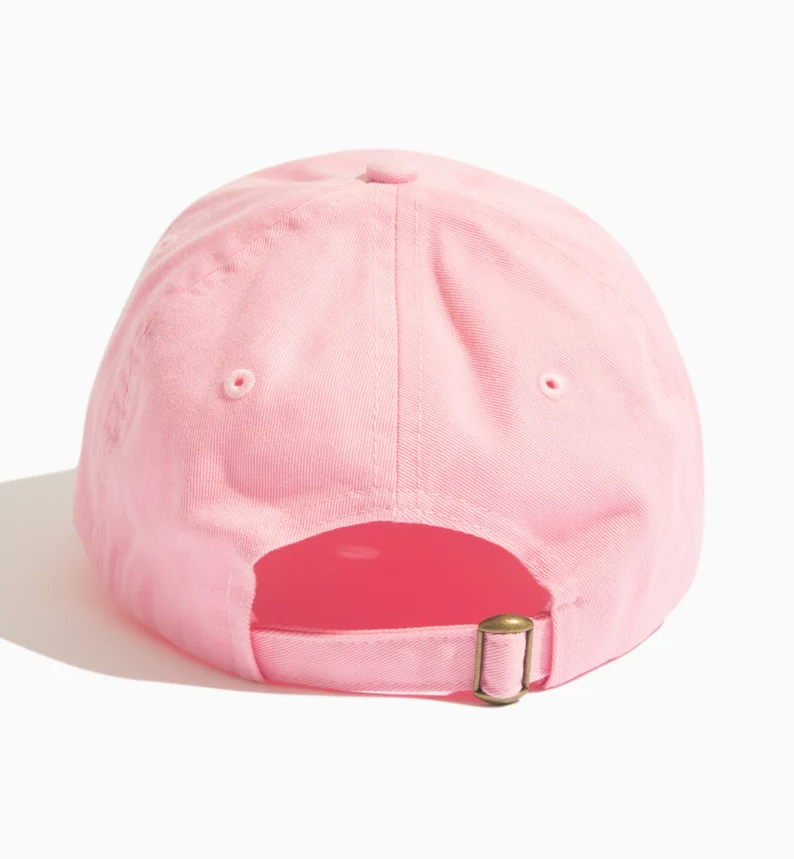 Summer Products Sports Cap 6-Panel Curved Brim High Quality Pink/Black Color Low Profile Unstructured Baseball Cap 5
