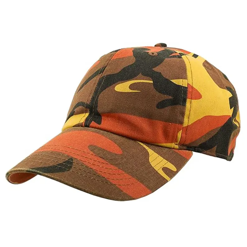 Summer Styles Camo Baseball Cap Cotton Twill 6 Panel Dad Hat with Metal Buckle Closure Custom Gorras OEM Vietnam Factory 3