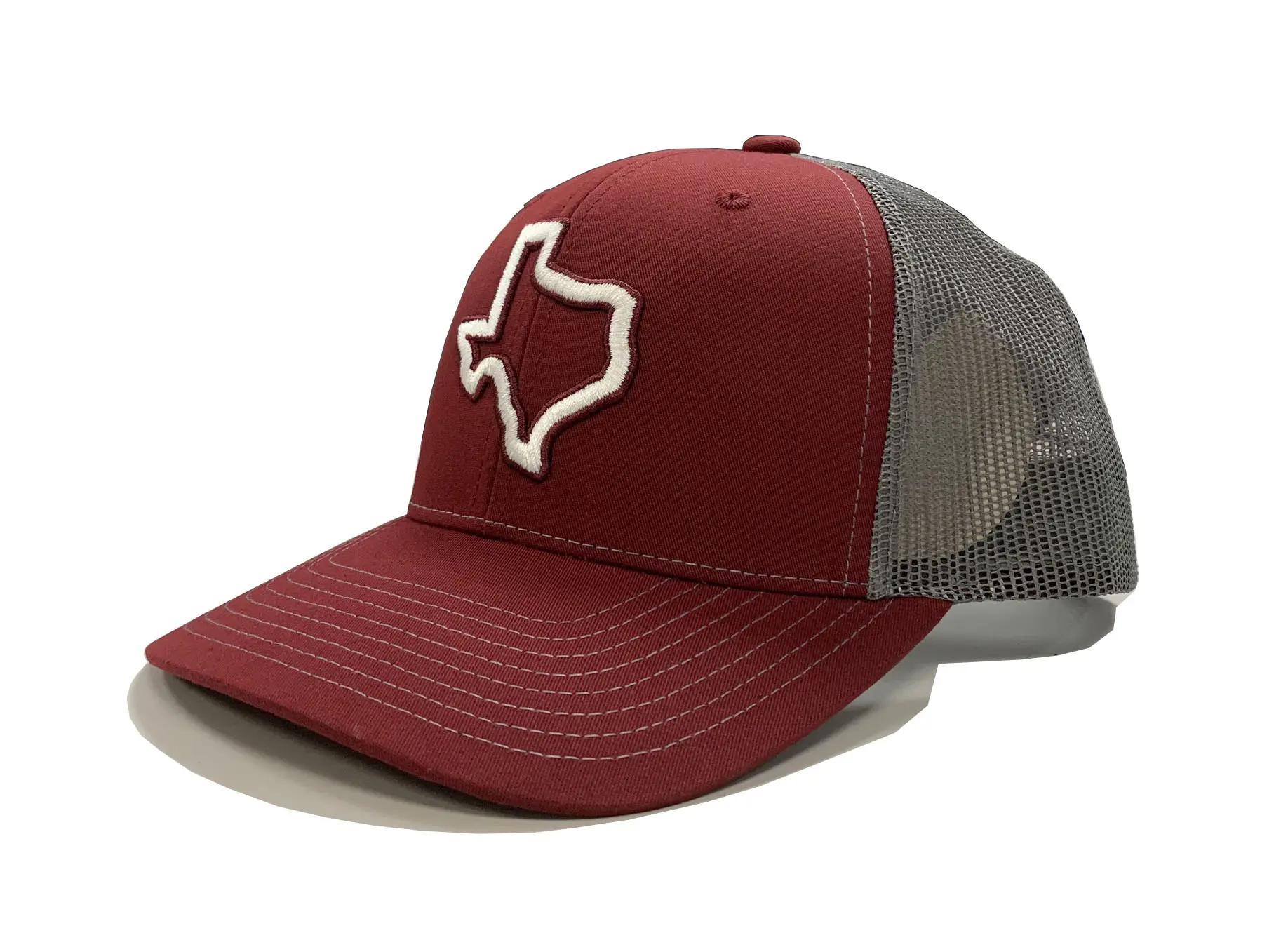 Texas Embroidery Logo Trucker Hats Custom Burgundy Snapback Caps Custom Patch Vietnam Promotional Hat 2