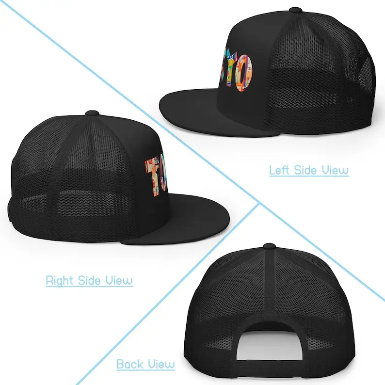 Tokyo Printing Trucker Hat Flat Brim Mesh Back Custom Text Design Logo Gorras Vietnam Made For Men Women Casual Hip Hop Style L1 5