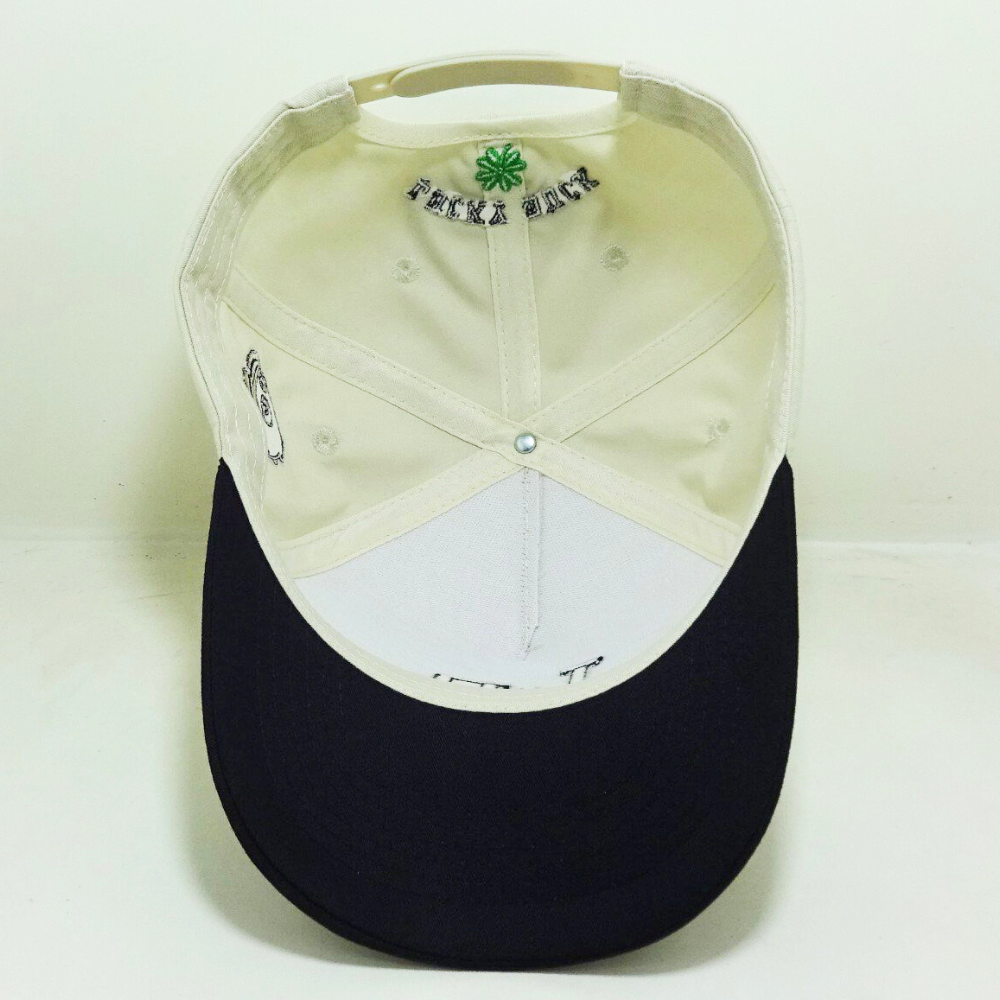 Top-notch Embroidered Two-tone Baseball Caps 5 Panel Curved Brim Flat Logo On Back Curved Part Adjustable Snapback Vietnam Hats 5