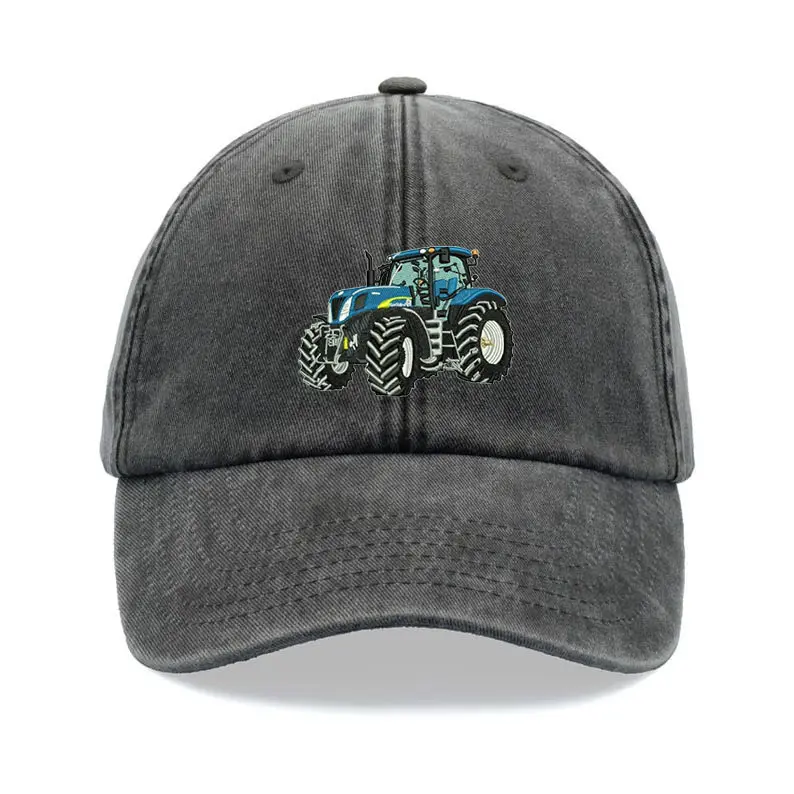 Tractor Embroidery Design Vietnam Made Baseball Caps Washed Cotton Adjustable Dad Hat For Farmer Man Women Casual Promotion L01 5