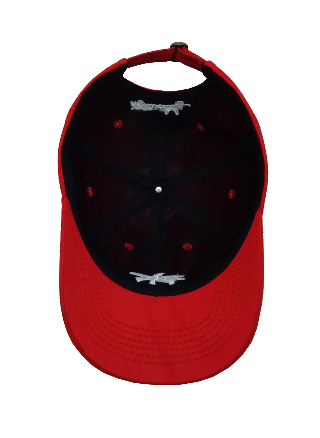 Tree Embroidery Red Color 6-Panel Curved Brim High Quality Low Profile 65% Cotton and 35% Polyester Fabric Baseball Cap 6