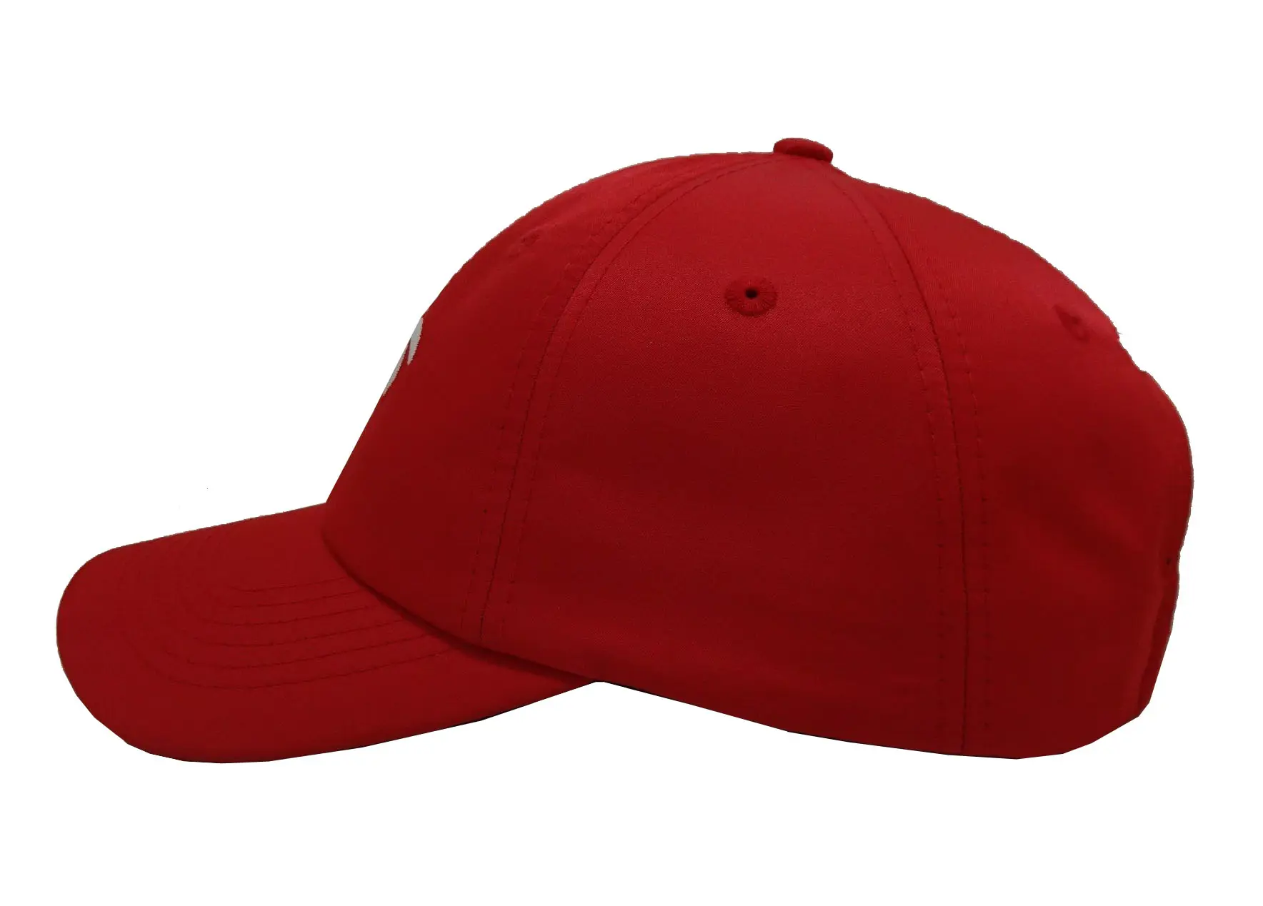 Tree Embroidery Red Color 6-Panel Curved Brim High Quality Low Profile 65% Cotton and 35% Polyester Fabric Baseball Cap 4