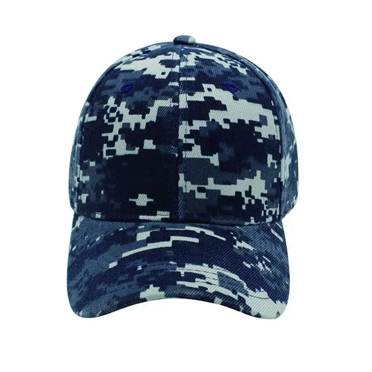 Trendy Camouflage Sports Dad Hats With Custom Logo High Quality Curved Brim 6 Panels Adjustable Baseball Caps for Men and Women 3
