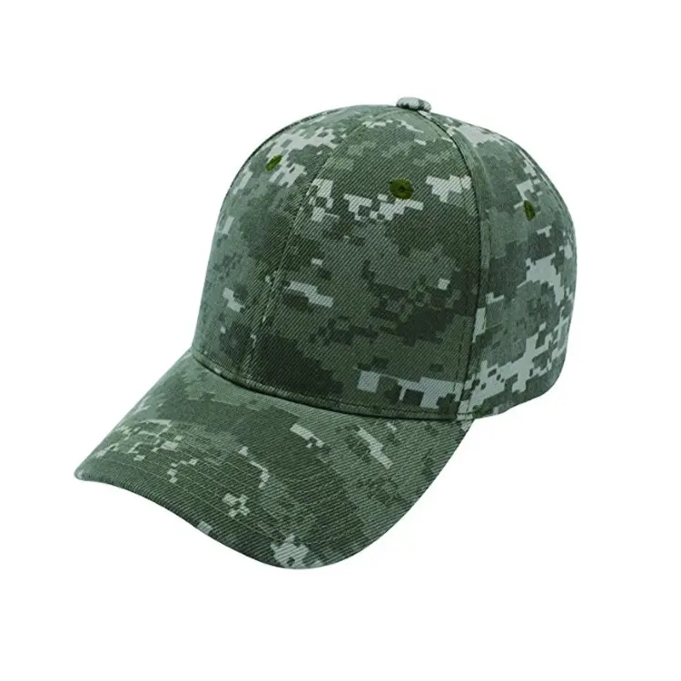 Trendy Camouflage Sports Dad Hats With Custom Logo High Quality Curved Brim 6 Panels Adjustable Baseball Caps for Men and Women