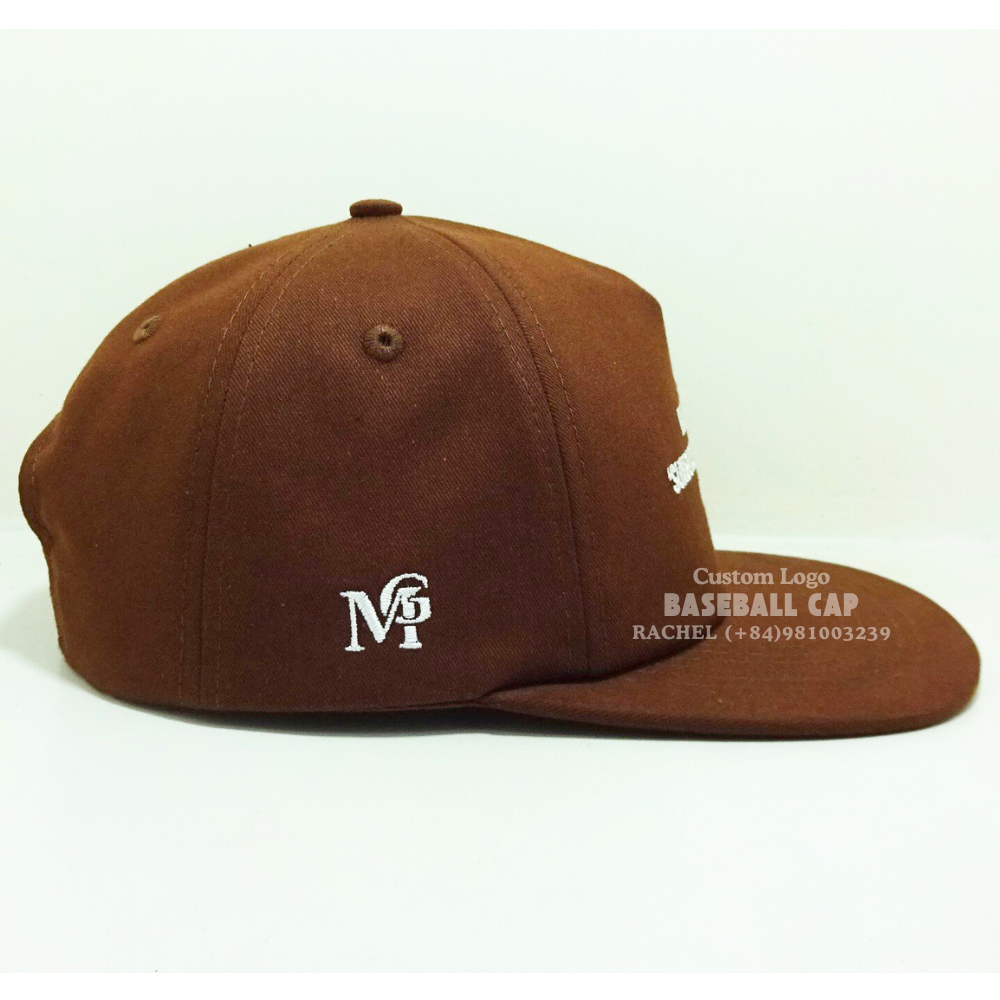 Trendy Embroidered Snapback Caps Flat Bill 5 Panel Soft Structured Snap Tag Closure Label On Sweatband For Branding Promotions 5