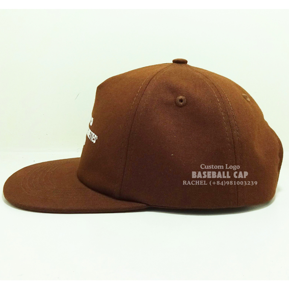 Trendy Embroidered Snapback Caps Flat Bill 5 Panel Soft Structured Snap Tag Closure Label On Sweatband For Branding Promotions 4
