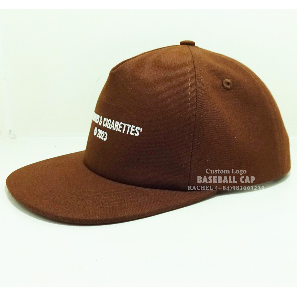 Trendy Embroidered Snapback Caps Flat Bill 5 Panel Soft Structured Snap Tag Closure Label On Sweatband For Branding Promotions 2