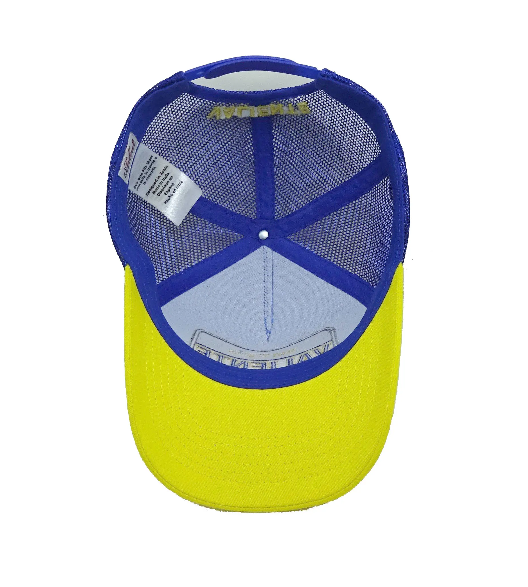 Tri Color 5 panels Trucker Hat Embroidery logo on Patch Light blue With NAvy MEsh Sport Dad cap for man Vietnam Supplier 5