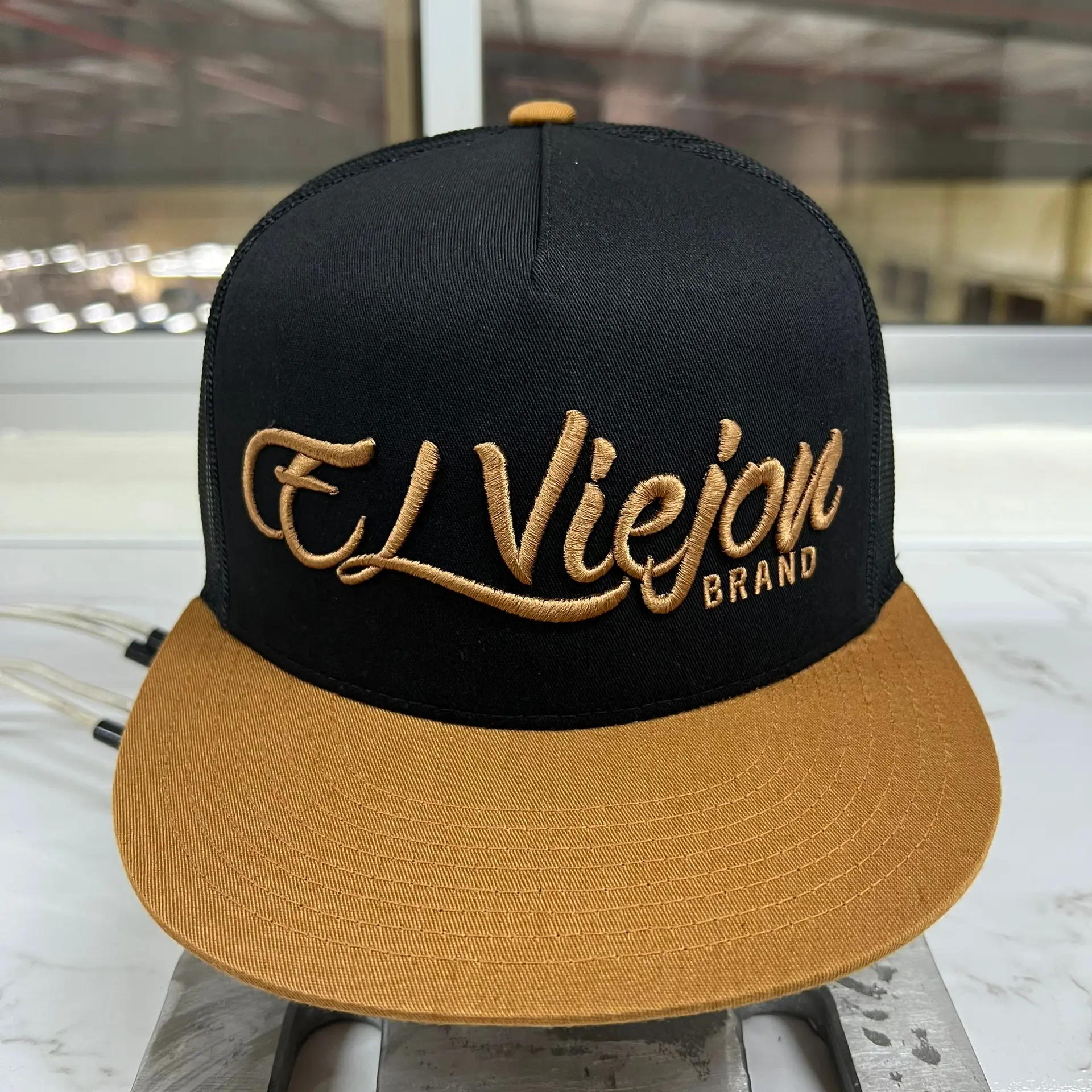 Tri Color Custom 3D embroidery Logo Trucker Hat 6006 Caps Brand Vietnam Factory Hat For Business Snapback Hat 1