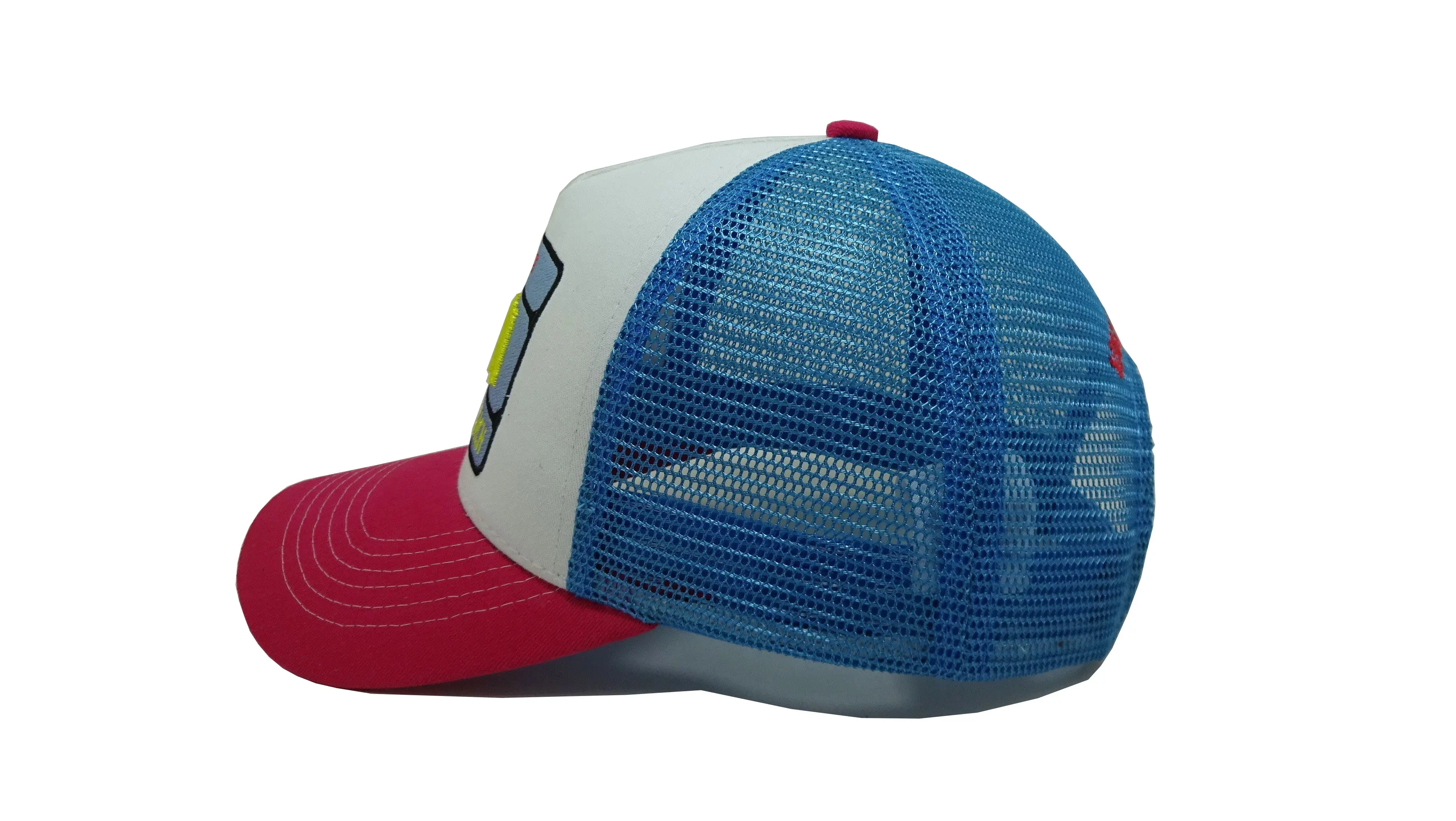 Tri color Trucker hat 5 panel Embroidery Logo Custom Design Sport Hat For Business Vietnam Factory Support Sample Cost 3