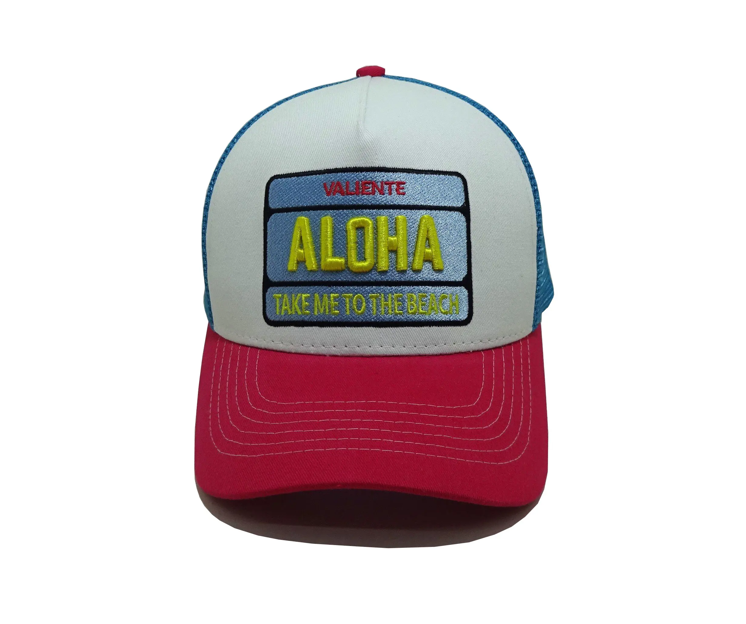 Tri color Trucker hat 5 panel Embroidery Logo Custom Design Sport Hat For Business Vietnam Factory Support Sample Cost 2